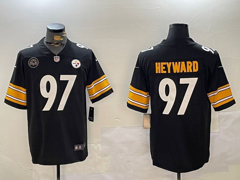 Men Pittsburgh Steelers 97 Heyward Black 2024 Nike Limited NFL Jersey style 6